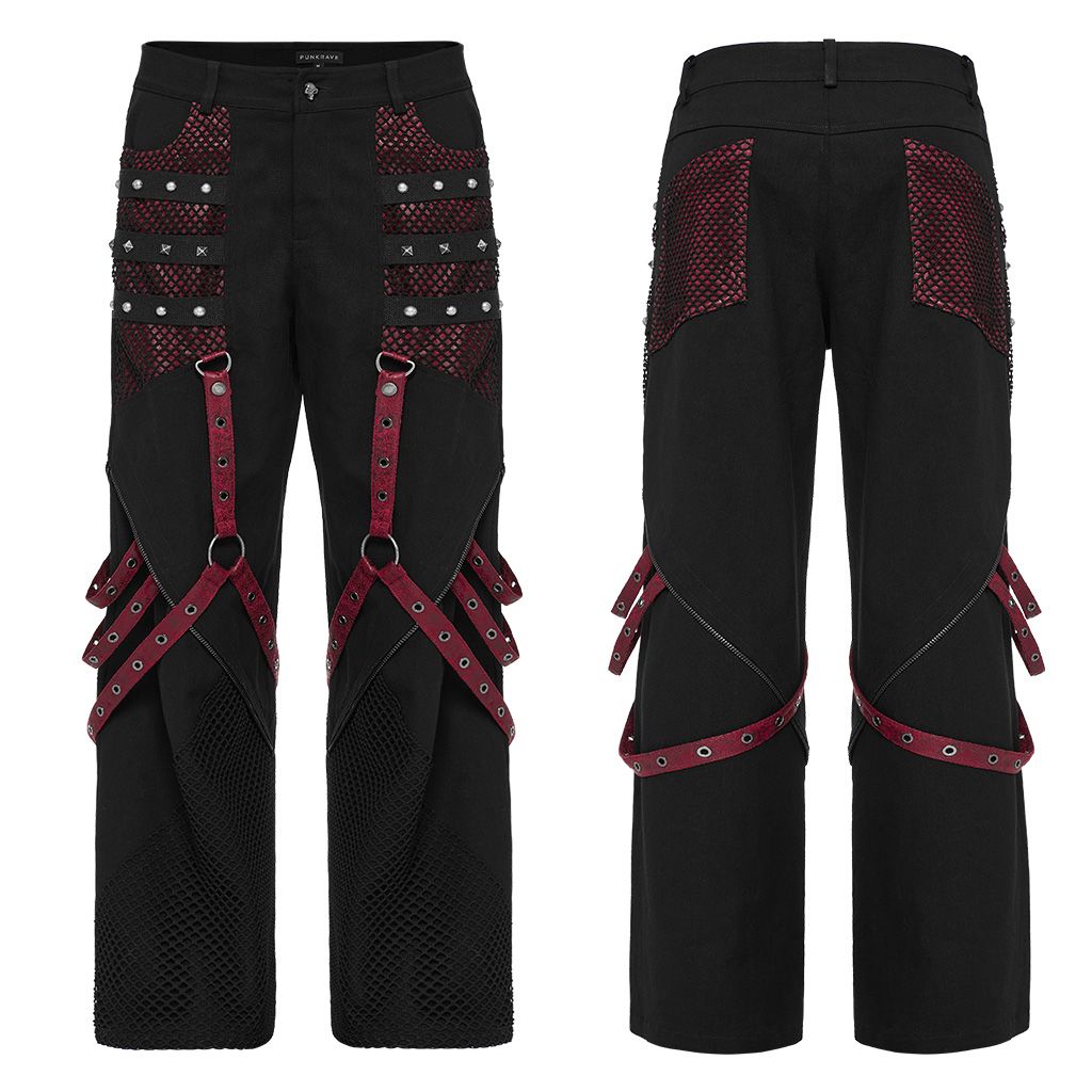 Denying Broek Zwart - Rood