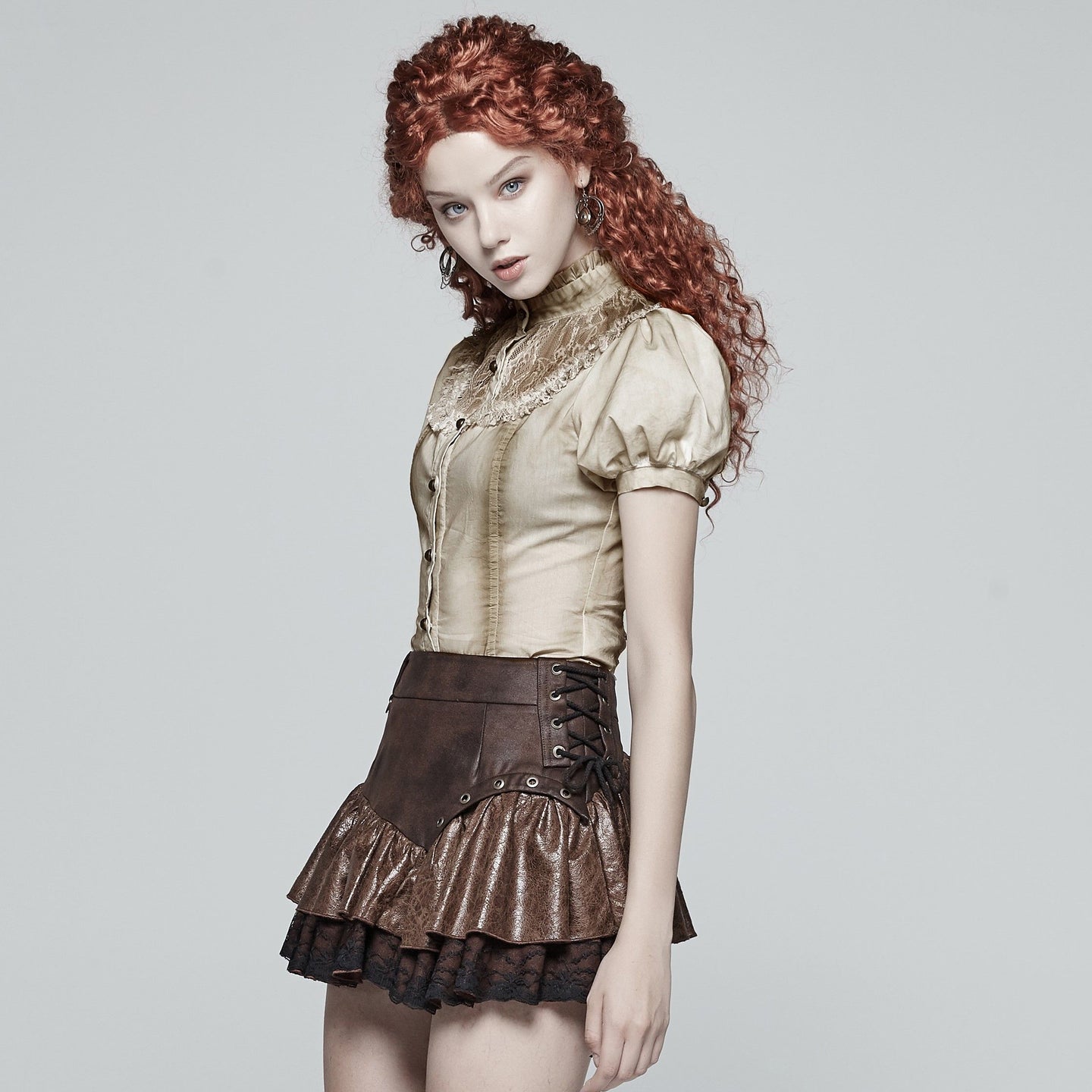 Punk Rave Passing Time Blouse Sand