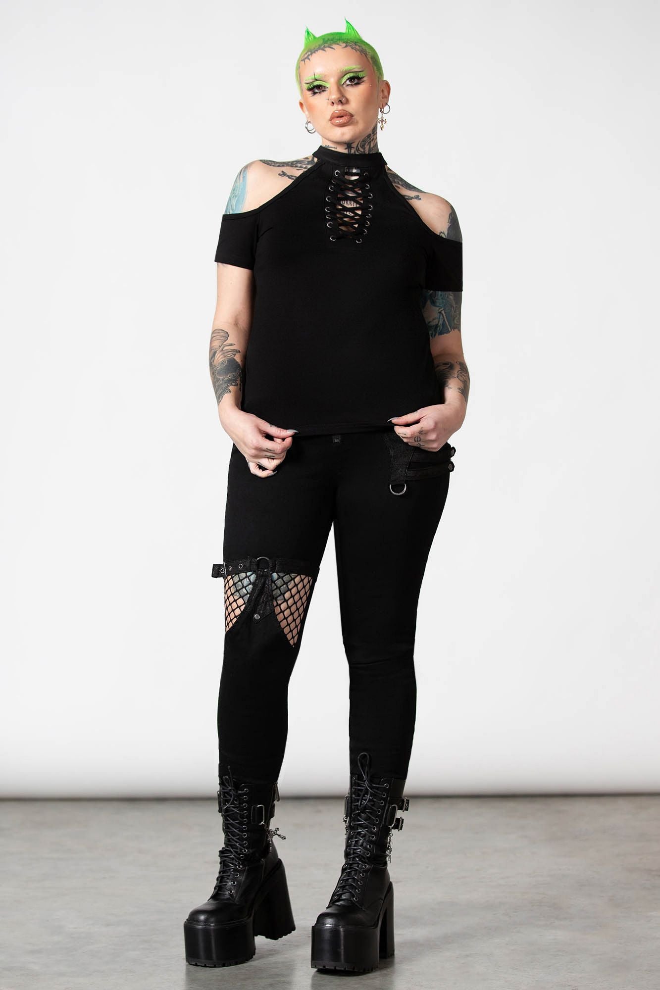 Killstar No Secrets Cap Sleeve Top