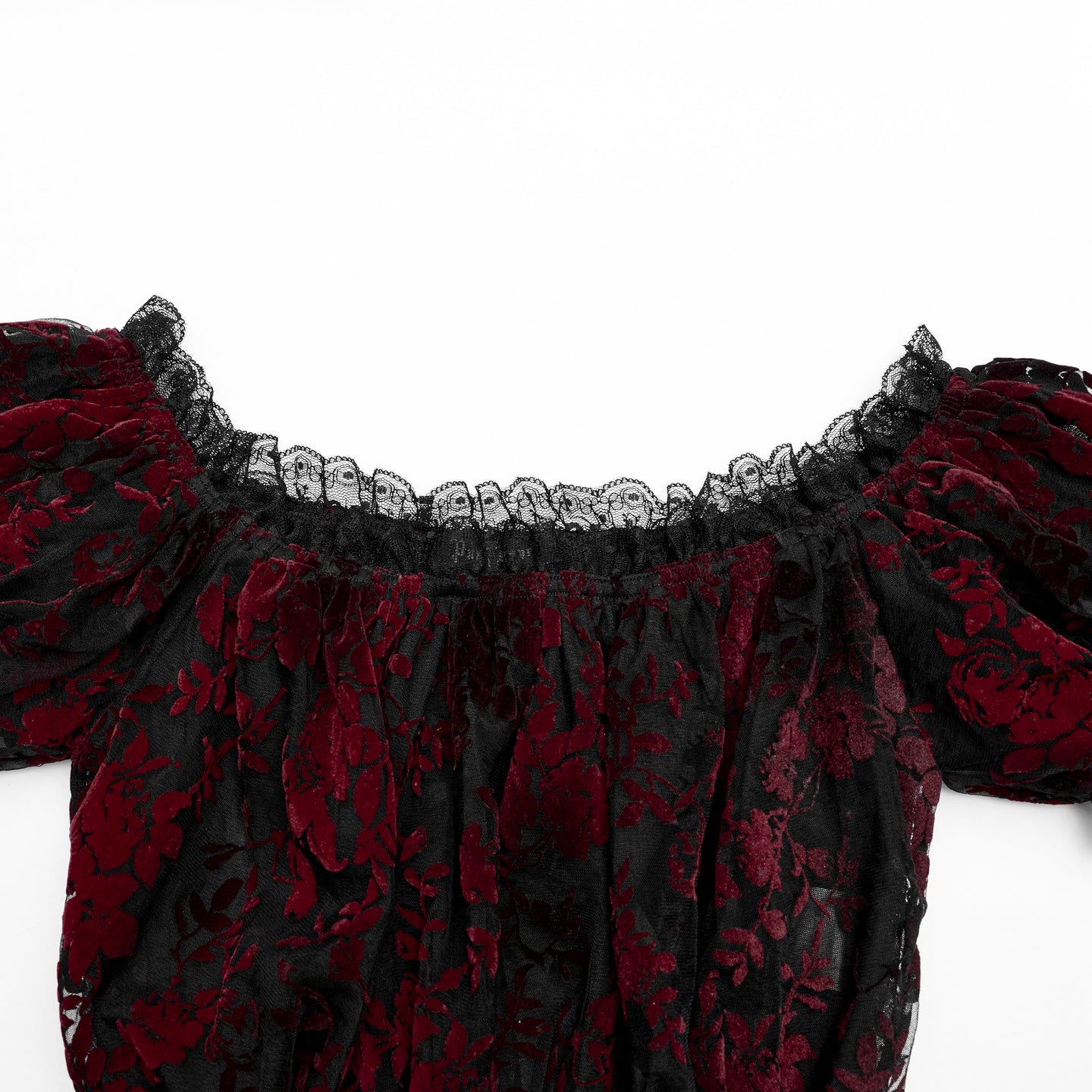 Full of Hope Top Zwart - Rood