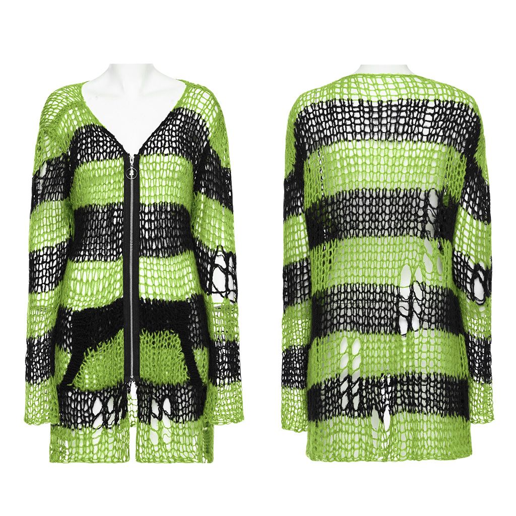 Viral Cardigan Black - Green