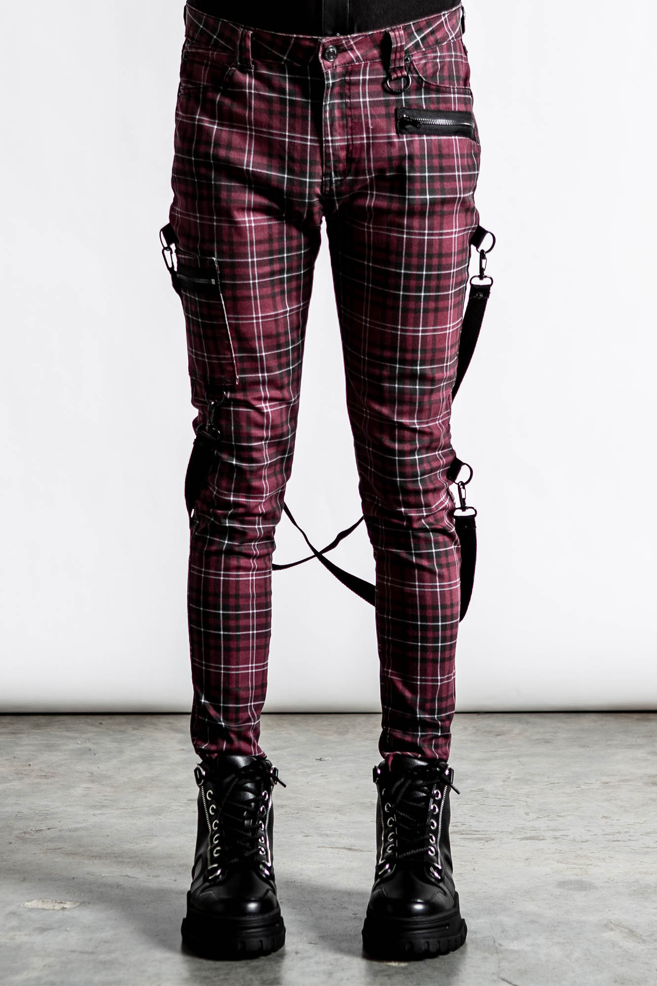 Killstar Sonic Doom Jeans Blood Tartan
