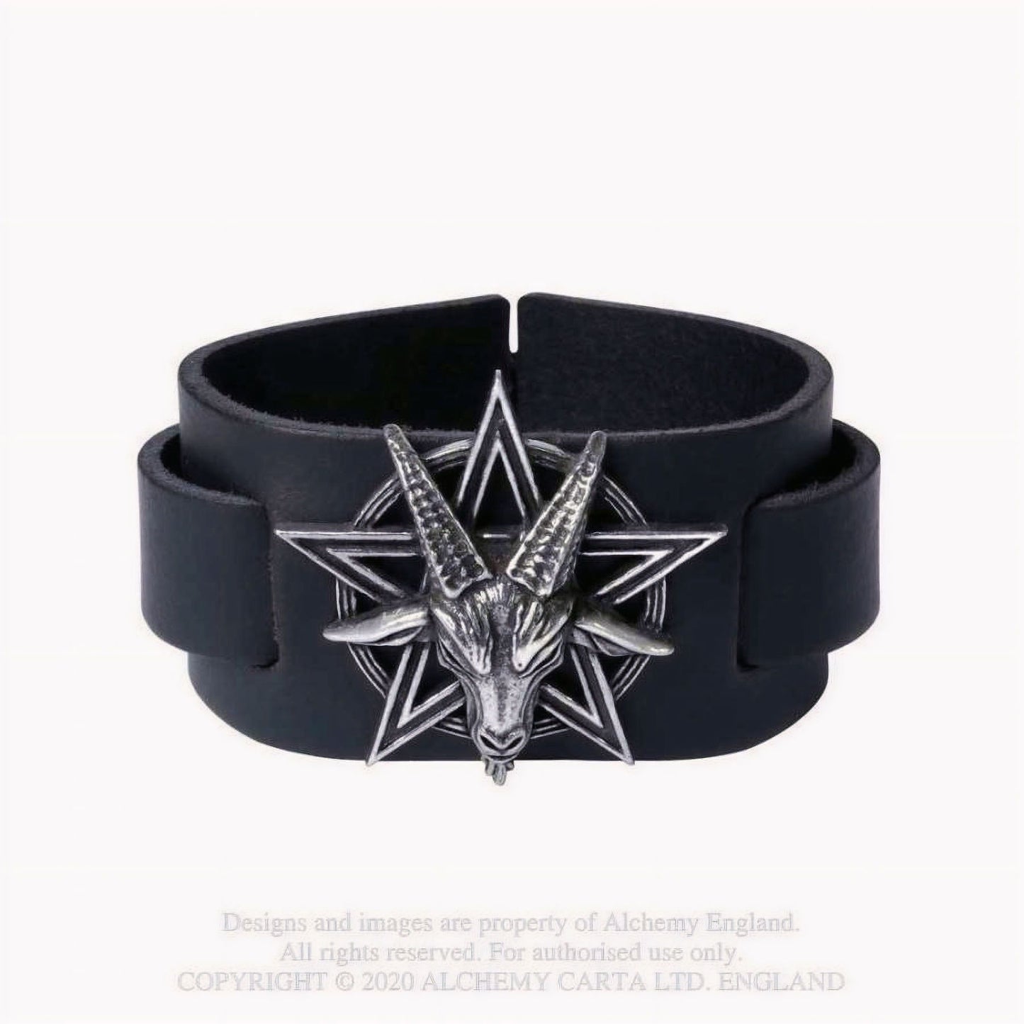 Baphomet Polsband Leer