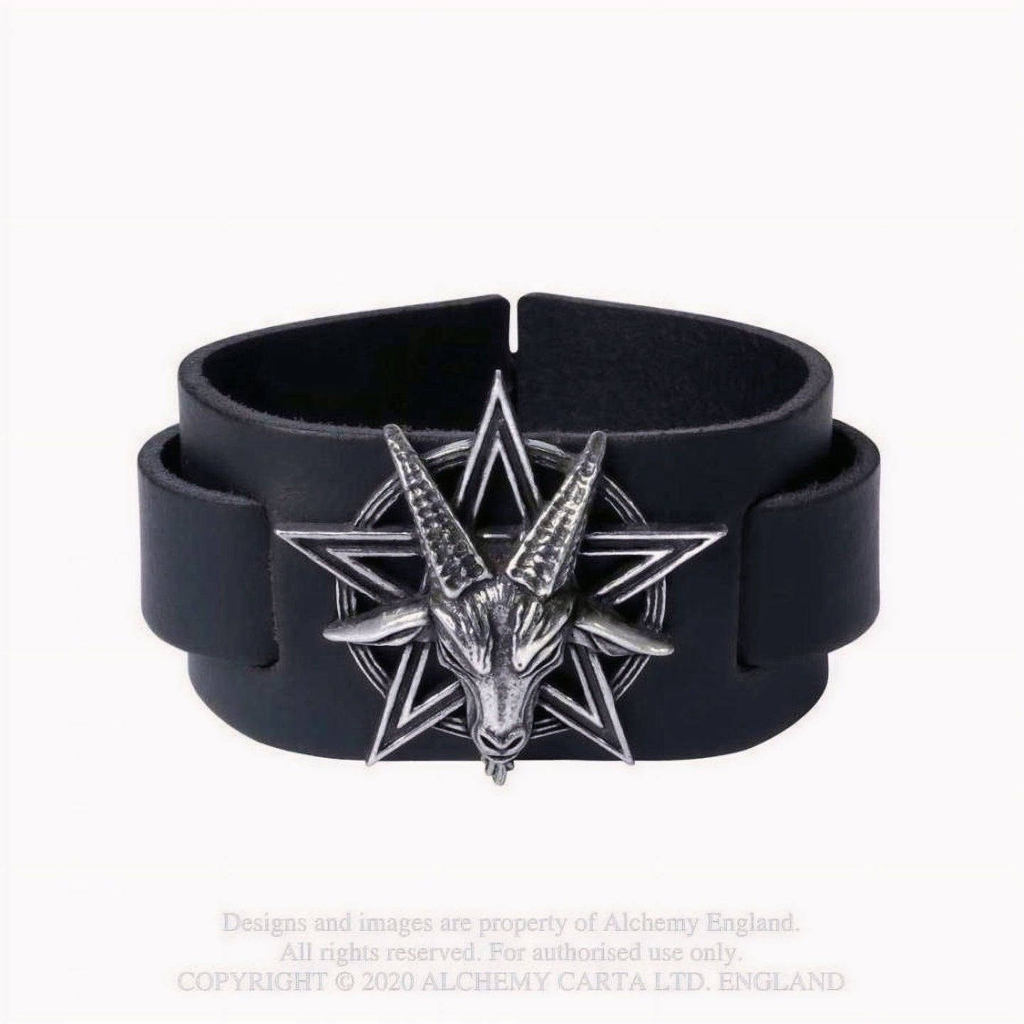Baphomet Polsband Leer