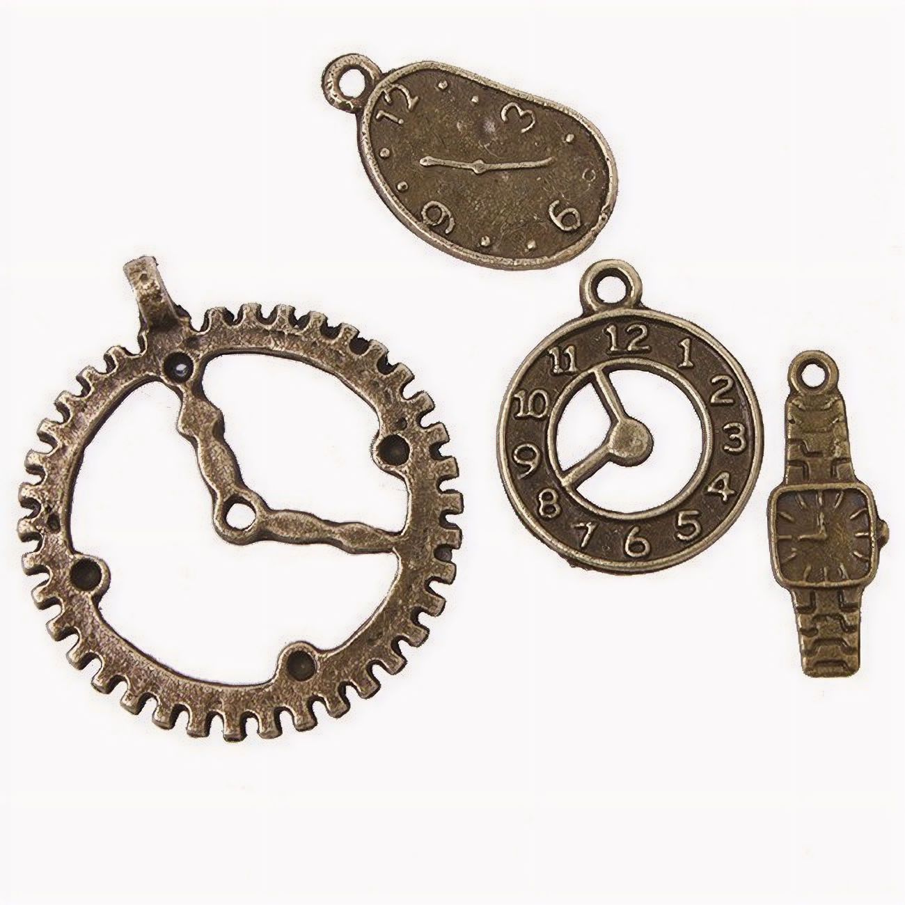 Assorted Steampunk Charms Clock Faces