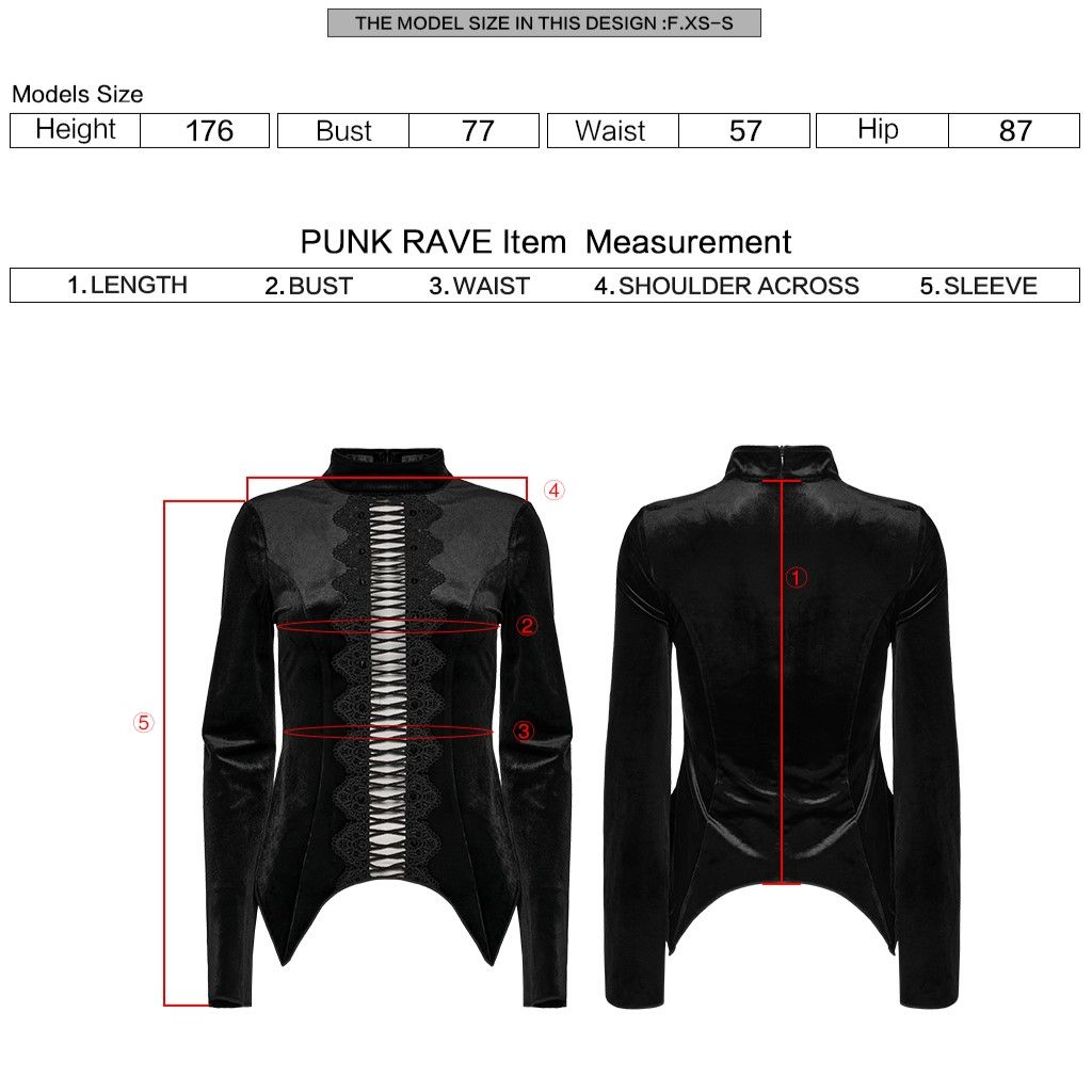 Punk Rave Graveyard Glam Top