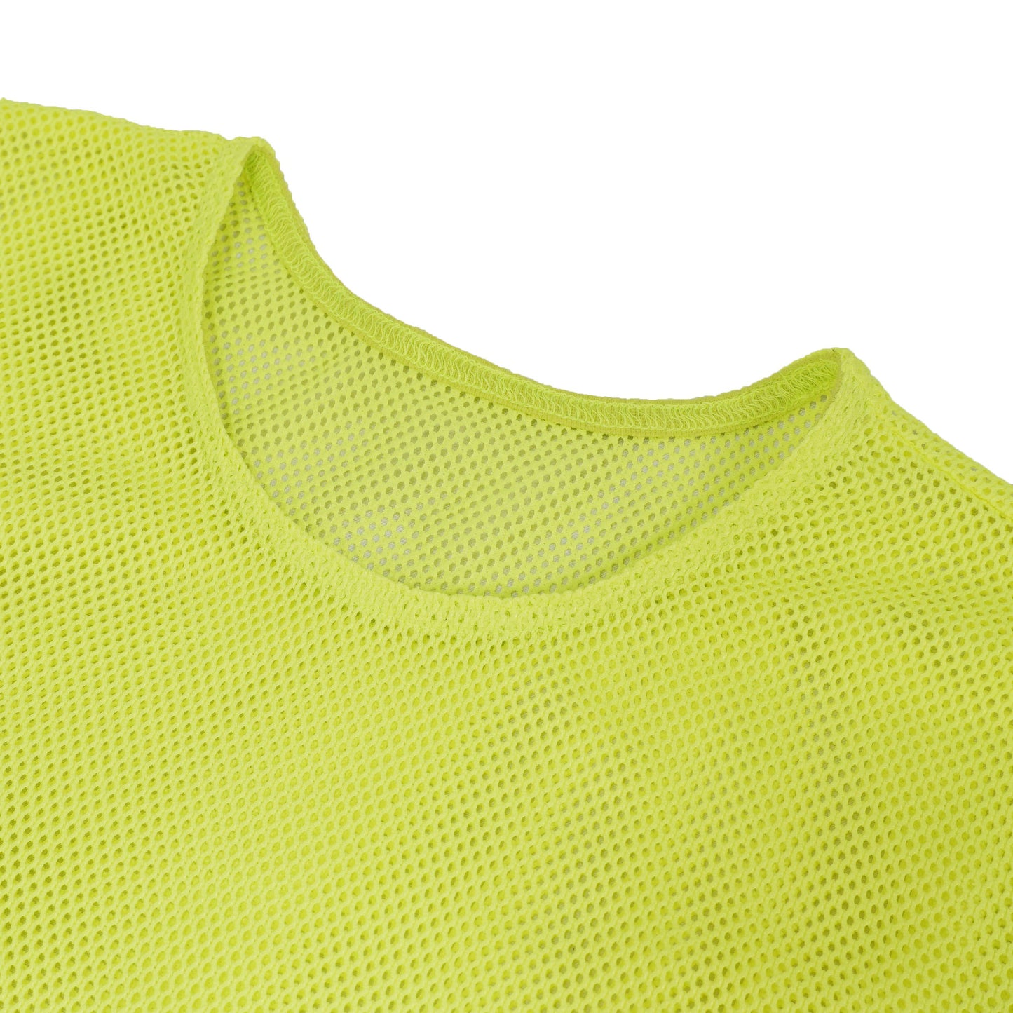 Devil Fashion Climax Long Sleeve Fishnet Top Neon Yellow
