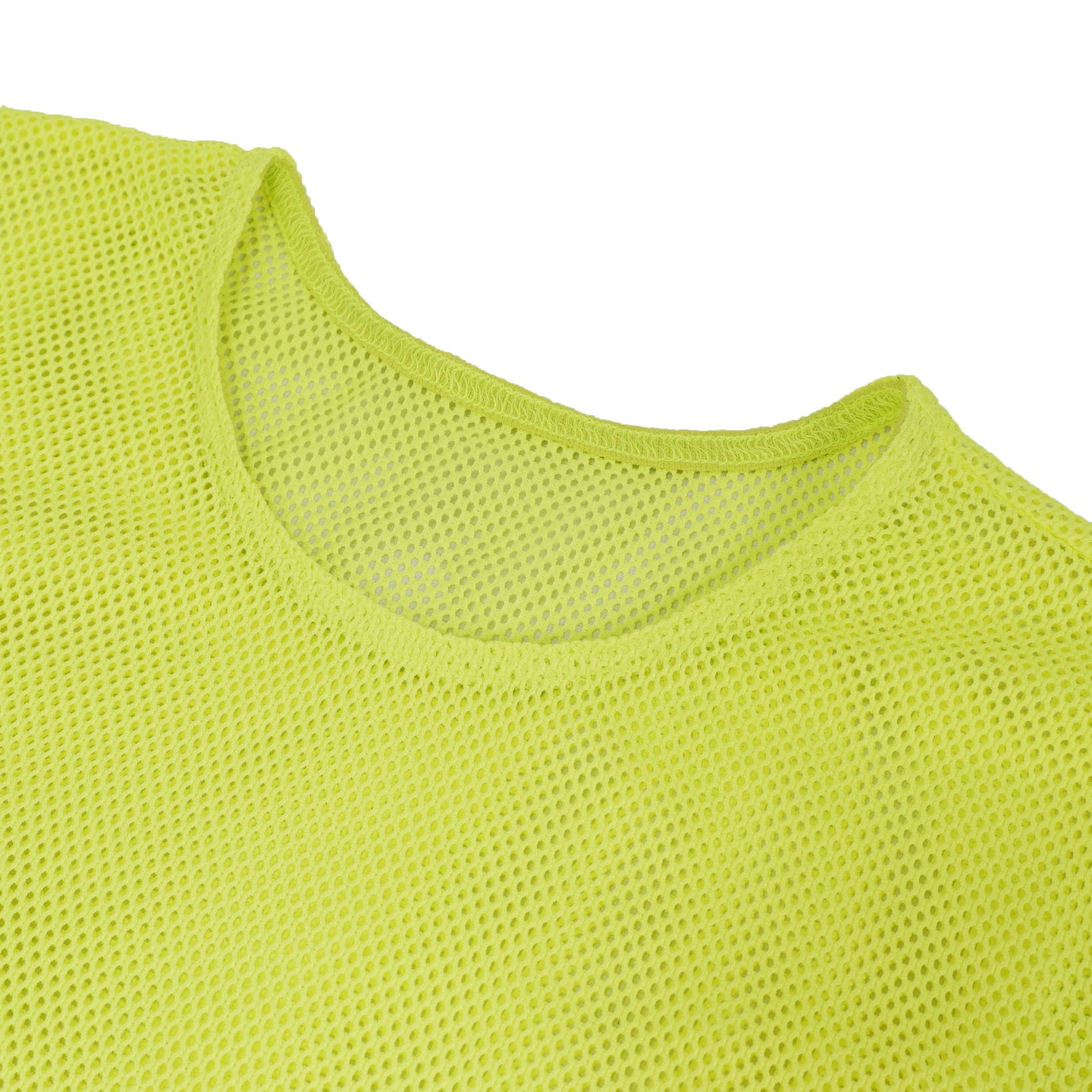 Devil Fashion Climax Long Sleeve Fishnet Top Neon Yellow