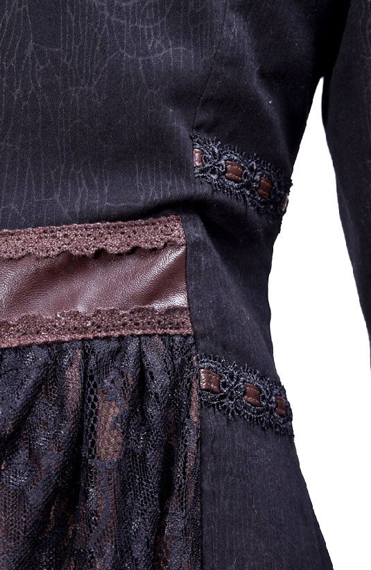 Guilty Concience Jas - Blouse Zwart - Bruin