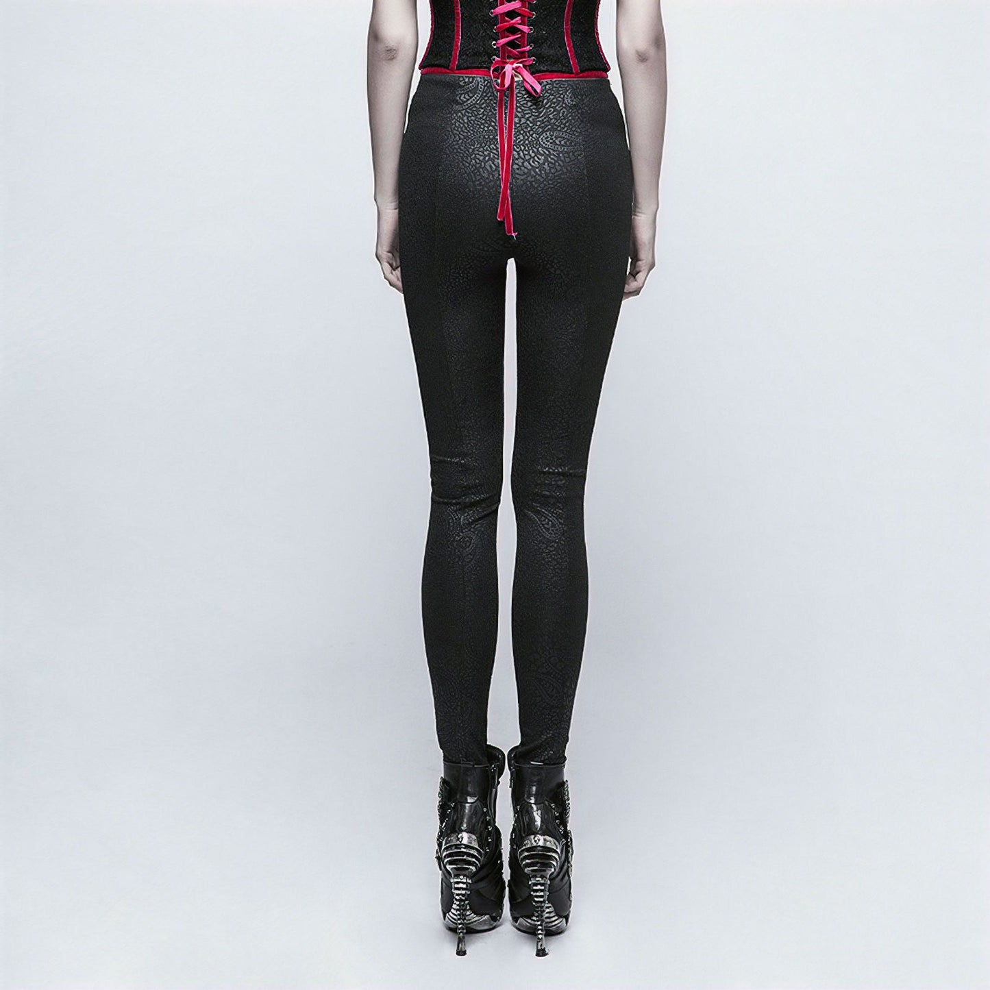 Miss You Legging Zwart/Rood K-291BR