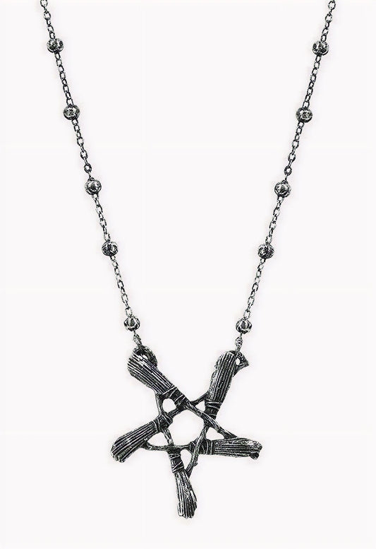 Broom Pentagram Hanger - Halsketting
