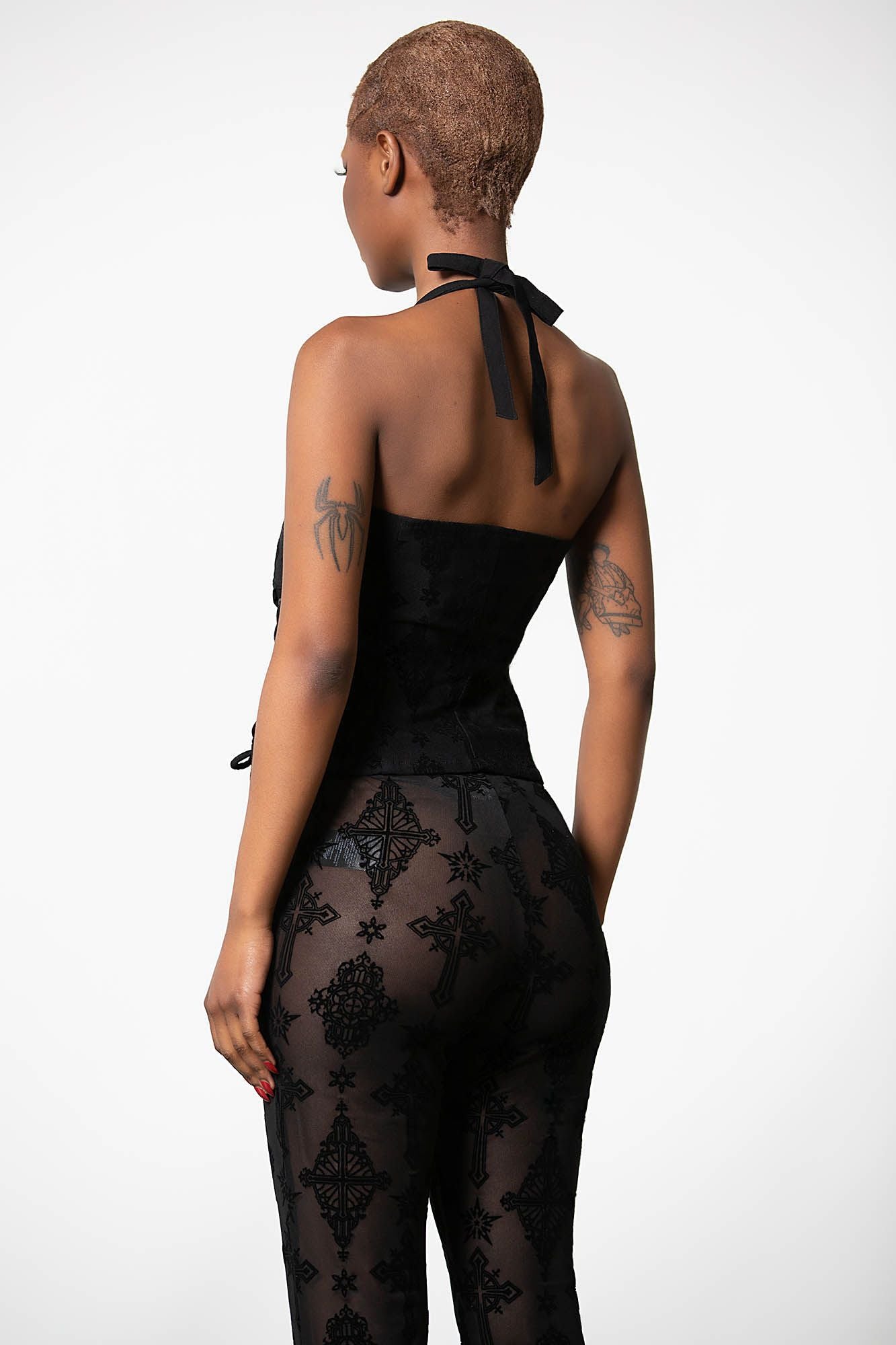 Killstar Aria Flocked Halter Top
