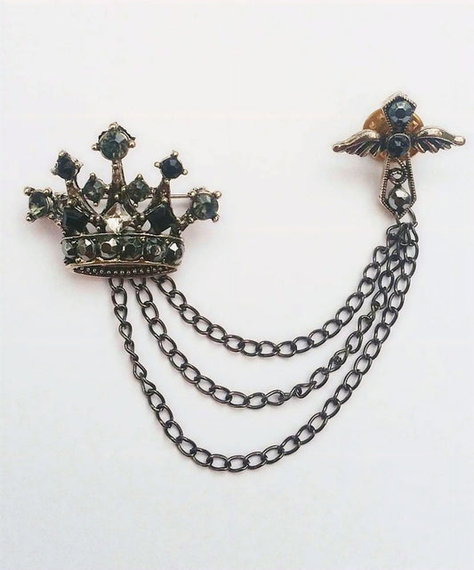 Crown & Cross Broche
