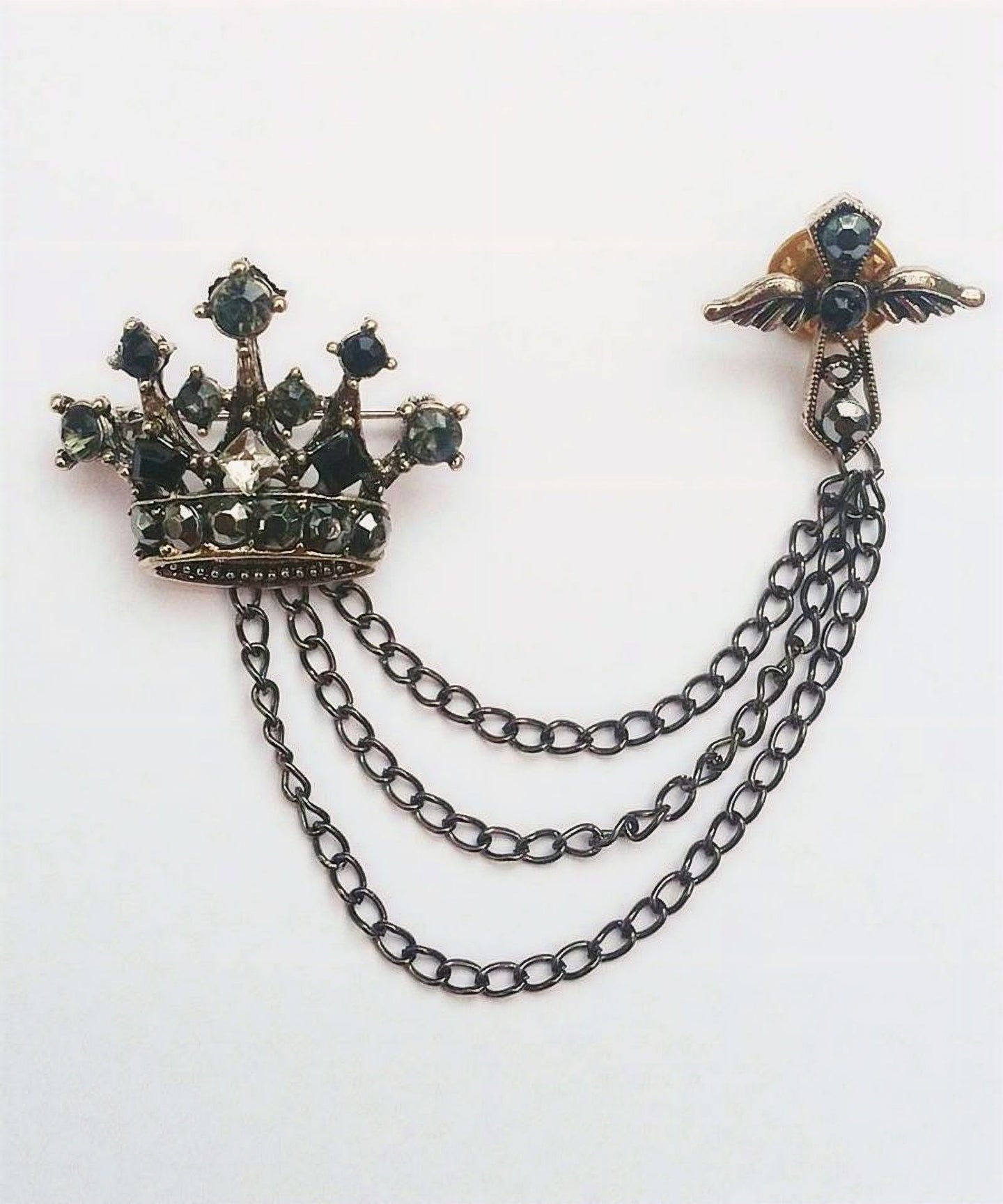 Crown & Cross Broche