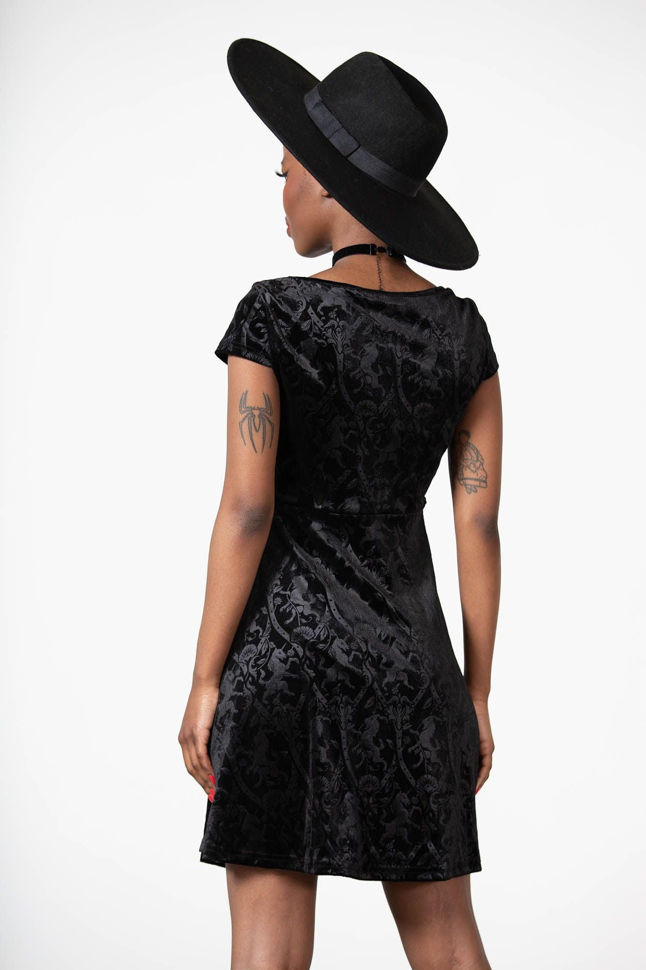 Killstar Devilry Skater Dress Black