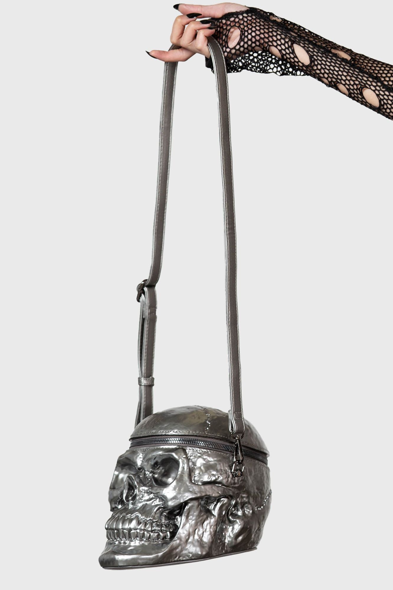 Grave Digger Skull Handbag Gunmetal