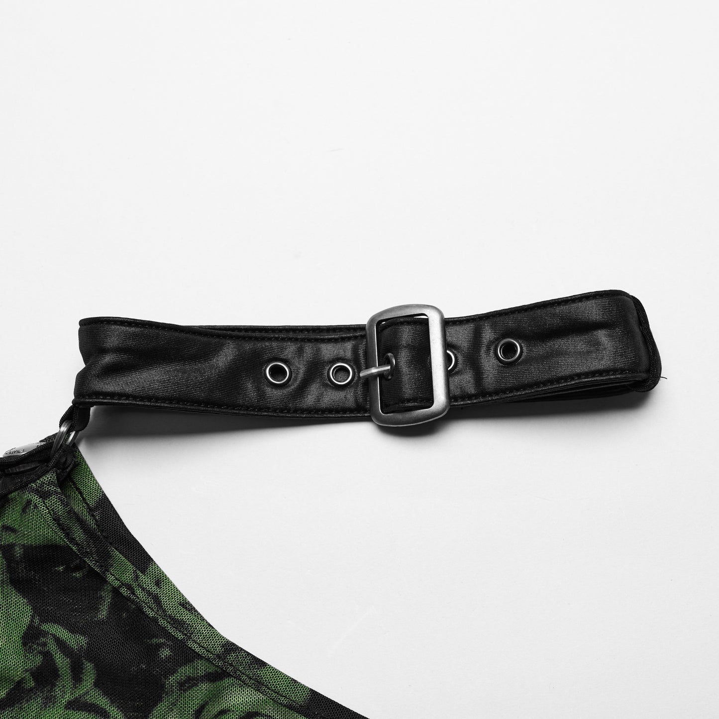 Punk Rave Action Top Green Roses