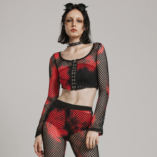 Stop This Long Sleeve Top Zwart - Rood