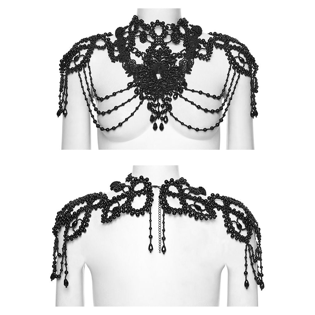 Beads & Roses Choker Shoulder Piece