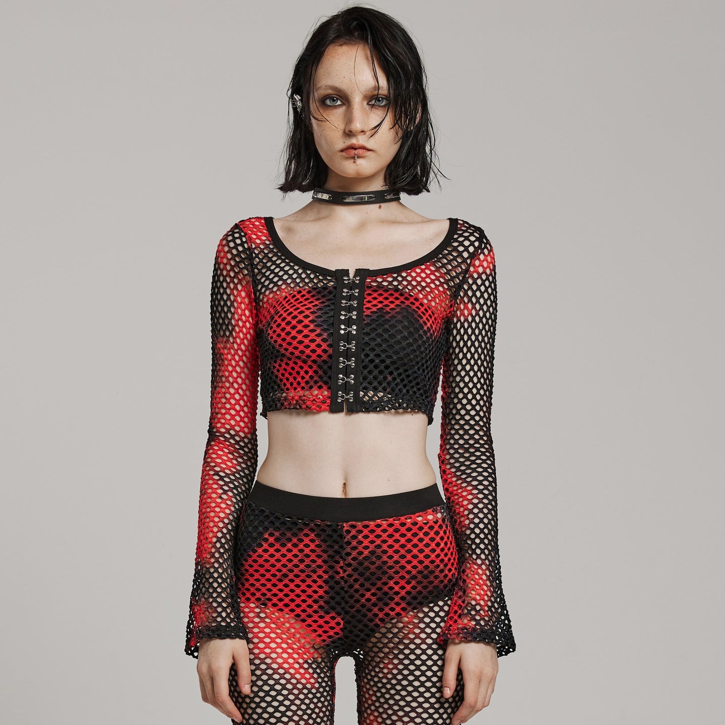 Stop This Long Sleeve Top Zwart - Rood
