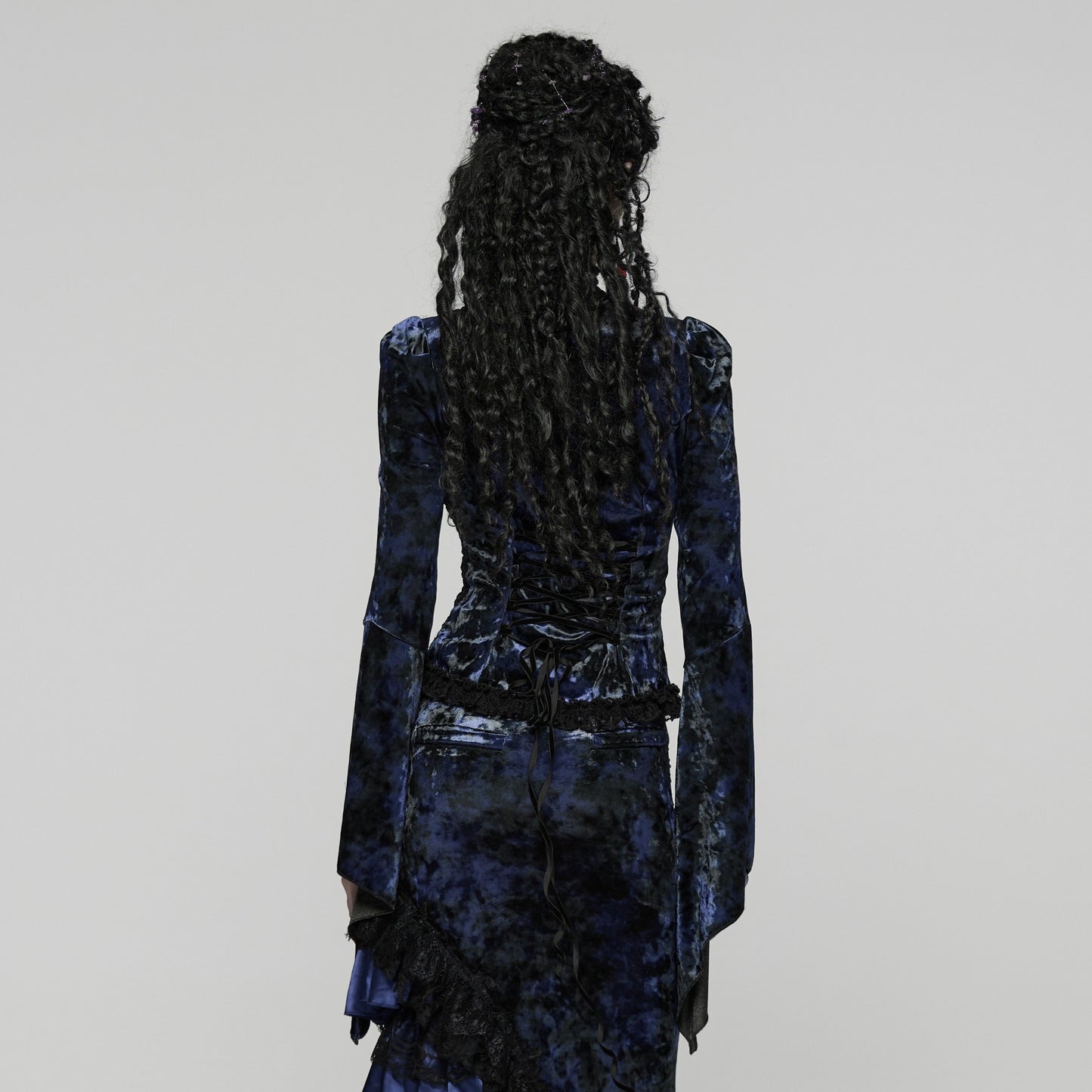 Broken Promise Top Blauw - Zwart