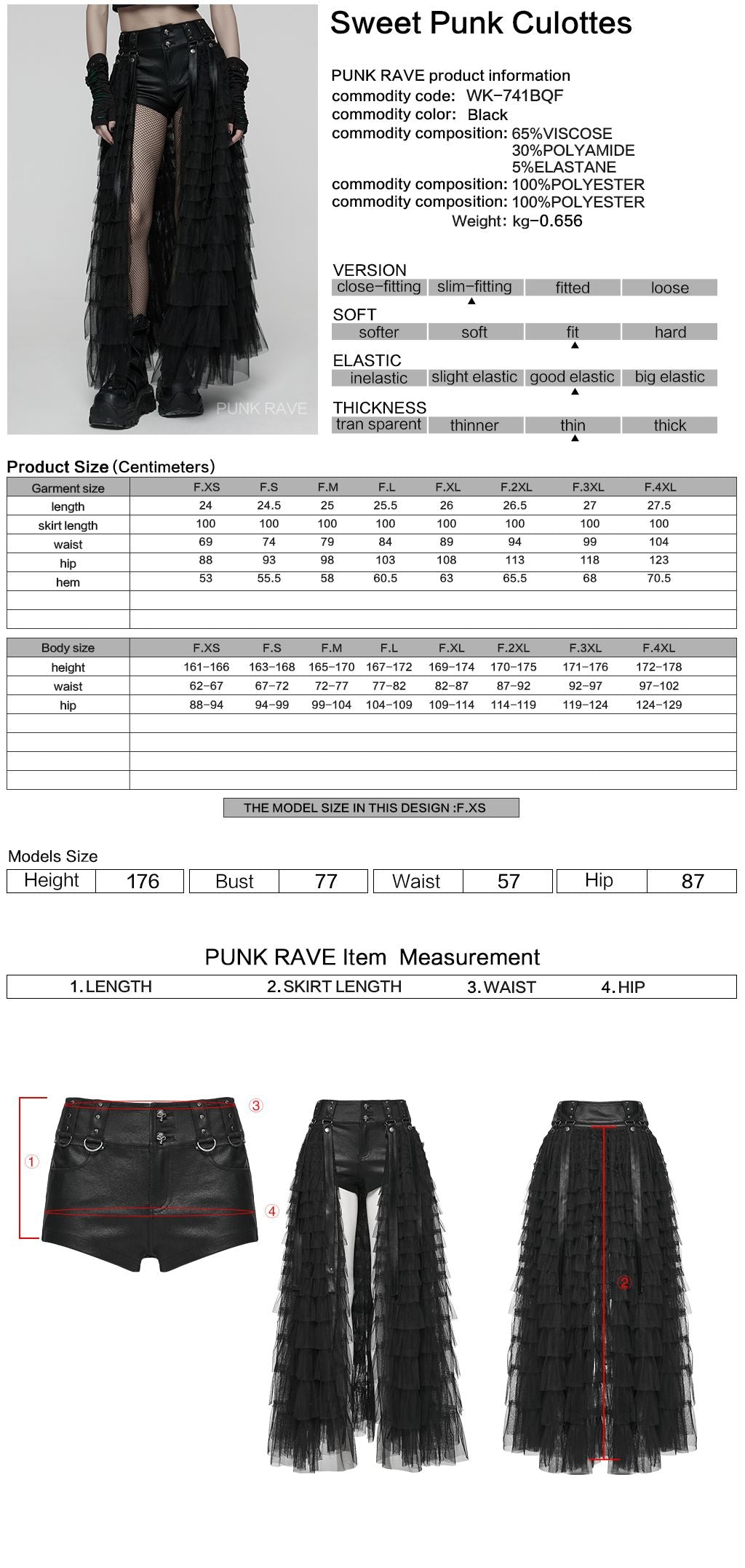 Punk Rave Veto Shorts & Overrok