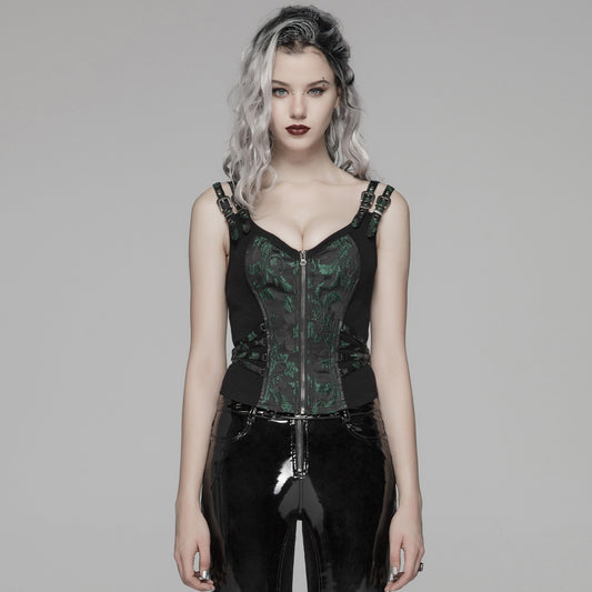 Take it All Korset Top Zwart/Groen