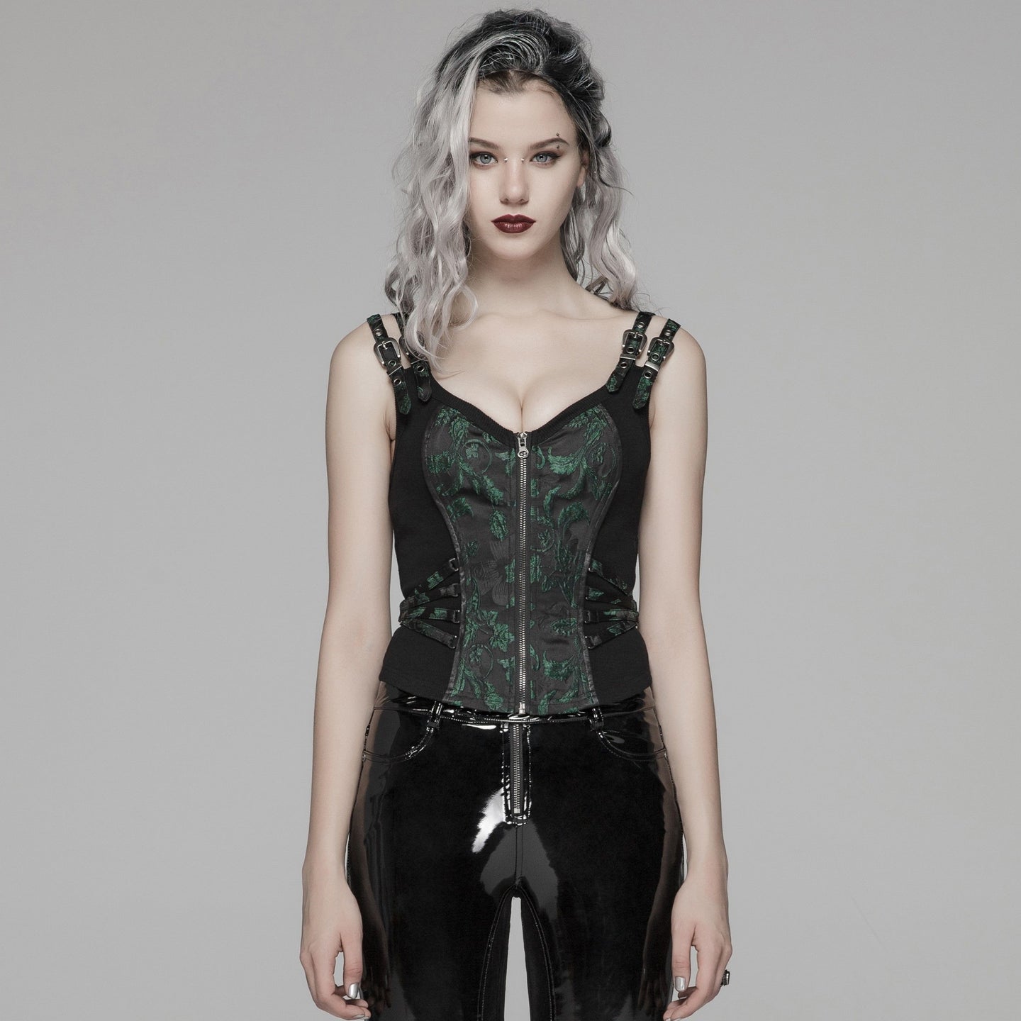 Take It All Corset Top Black/Green