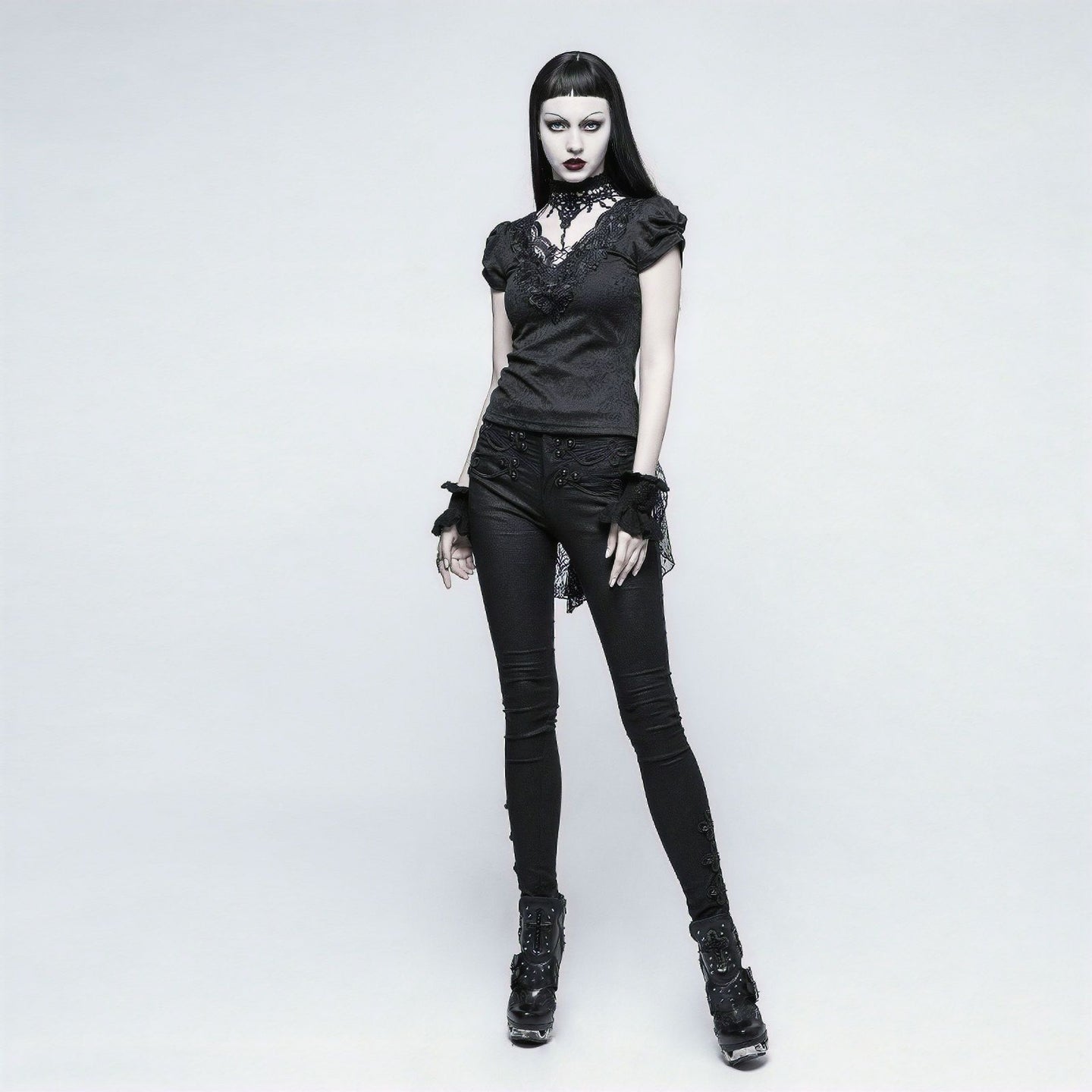 Black Rose Cuffs LS-047